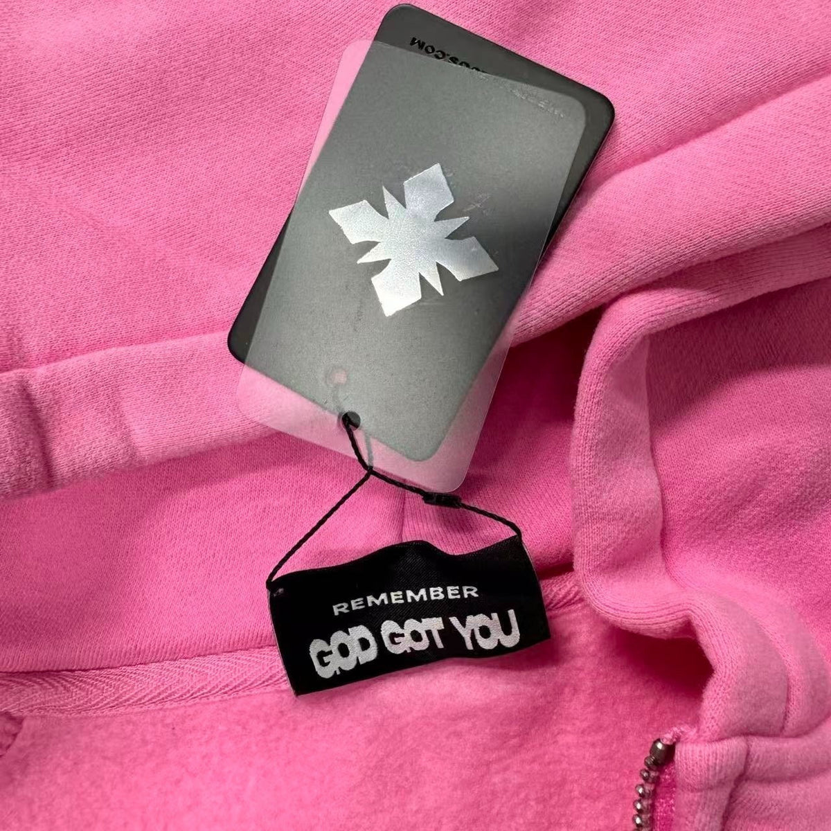 Righteous Risen King Zip Up Hoodie pink