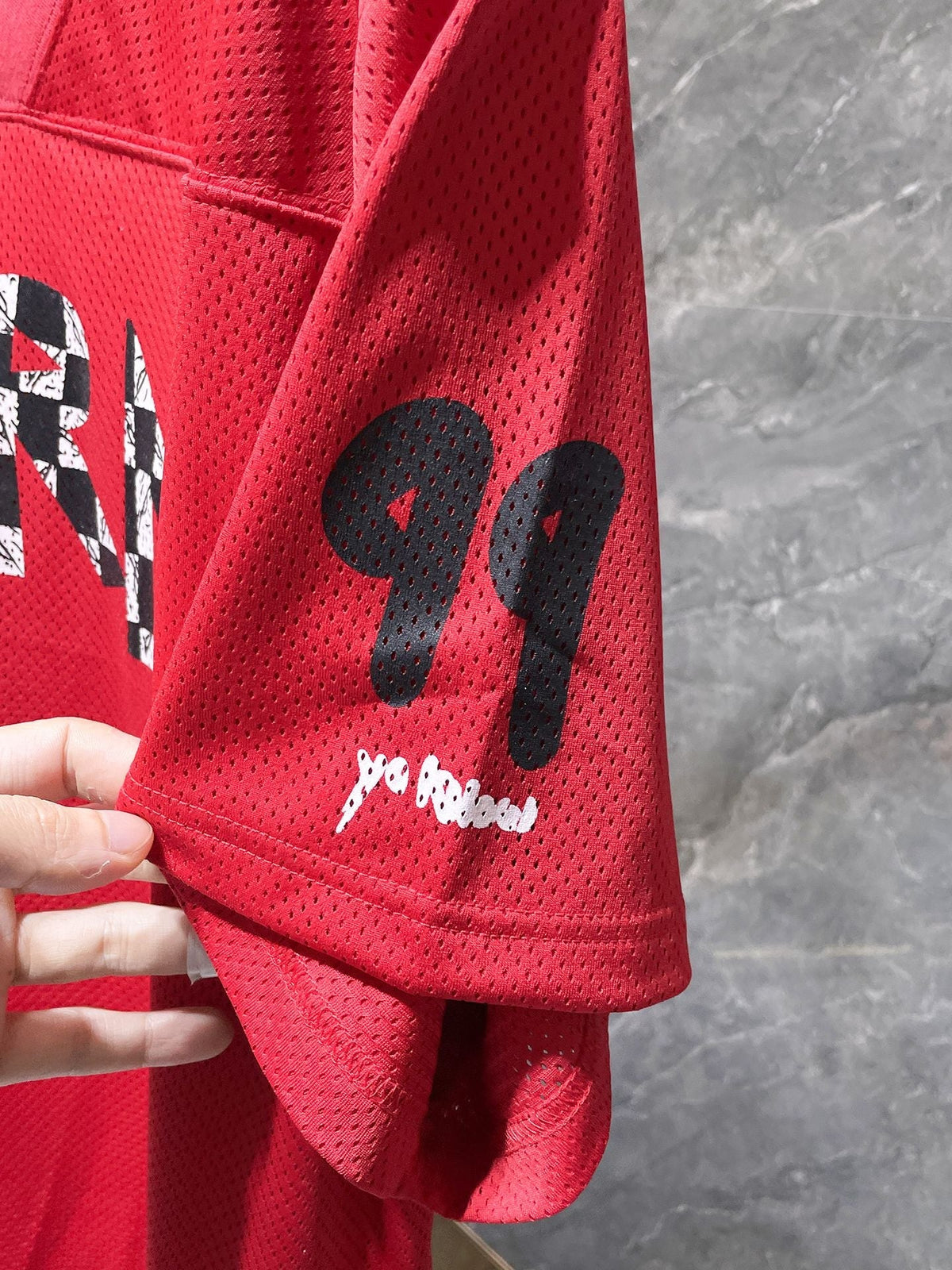 Green chrome hearts longsleave jersey red