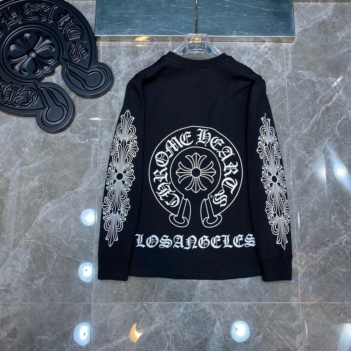 Black  chrome hearts longsleave