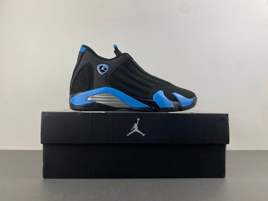 Air Jordan 14 Retro Black and University Blue