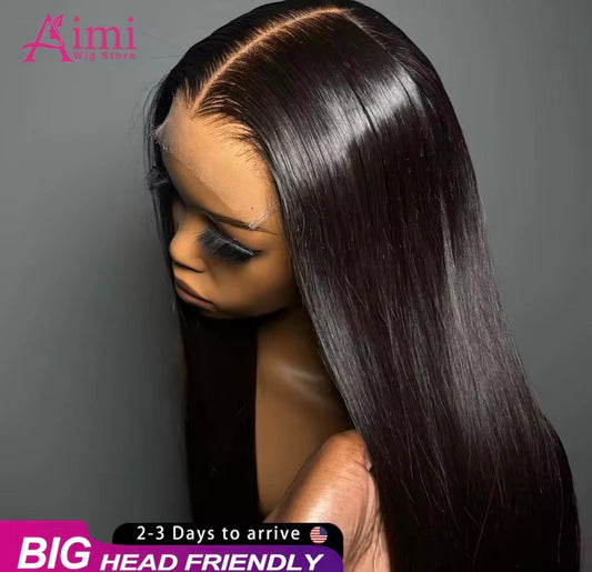 13x6 Lace Front Wigs Human Hair 180 Density Hd Body Wave Lace Frontat Human Hair Wigs For Women Glueless Pre Plucked Black Wig