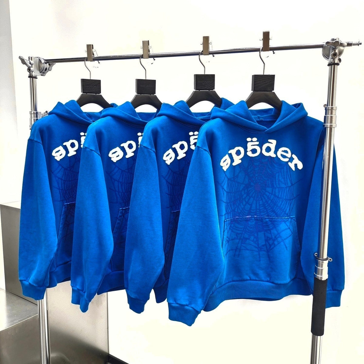 Dark blue sp5der hoodie