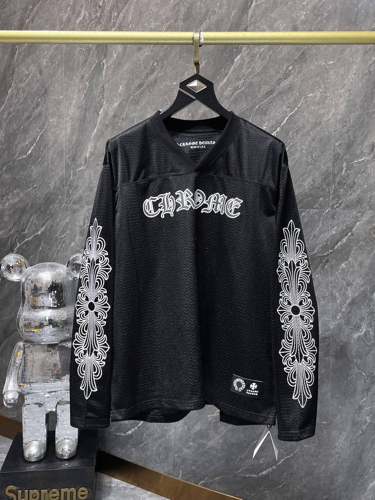Green chrome hearts longsleave jersey black