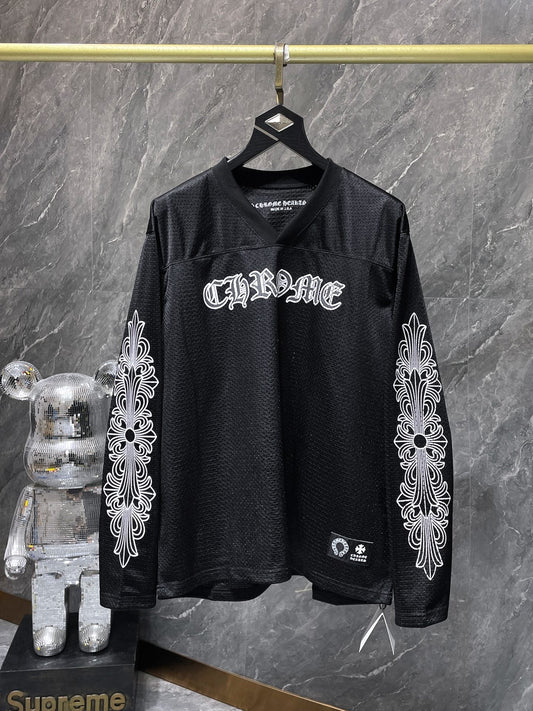 Green chrome hearts longsleave jersey black