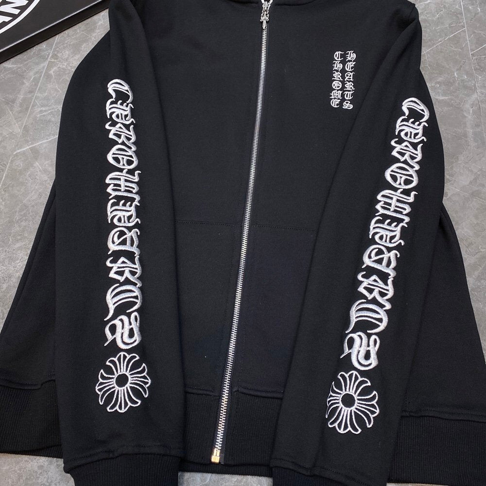 Chrome hearts black zip up