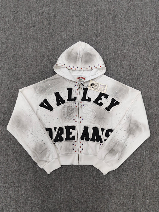 Vale Forever Classico Zip Up Hoodie 'White