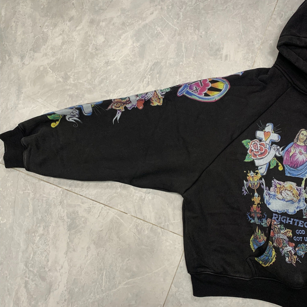 Righteous Risen King Zip Up Hoodie black