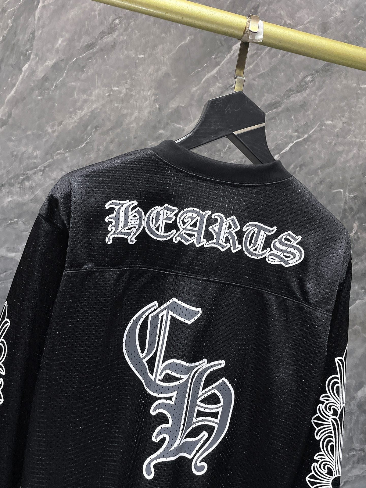 Green chrome hearts longsleave jersey black