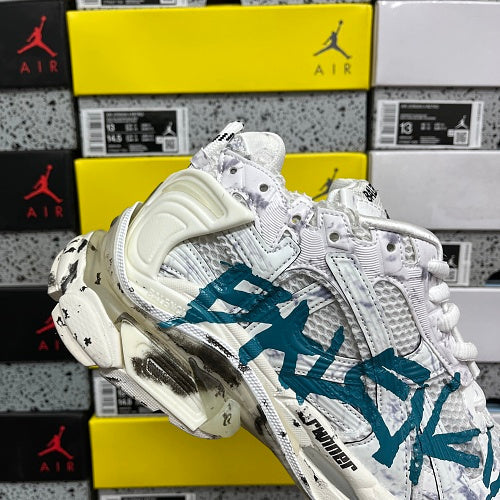 Balenciaga Runner Sneaker 'Graffiti - White Blue'